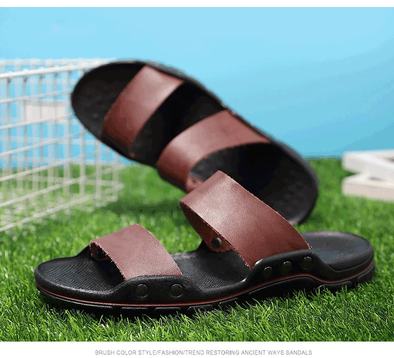 Men plus size 48 solid color summer light casual sandals