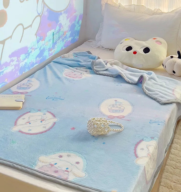 Cartoon Disney Children's Blanket Sanrio Thickened Milk Plush Cover Carpet Kindergarten Noon Office Car Napping Blanket