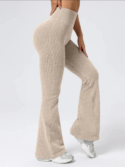High-Waist Stretchy Bell Bottom Pants