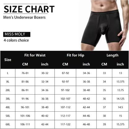 Mens Boxer Briefs Underwear 3D-Pouch Control Panties Modal Microfiber Soft Breathable Multiple Colors Long Penis Underpants