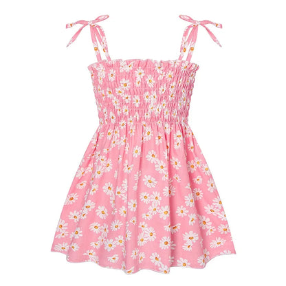 Children's Summer Floral Princess Dress – Cotton Sling Sundress for Girls