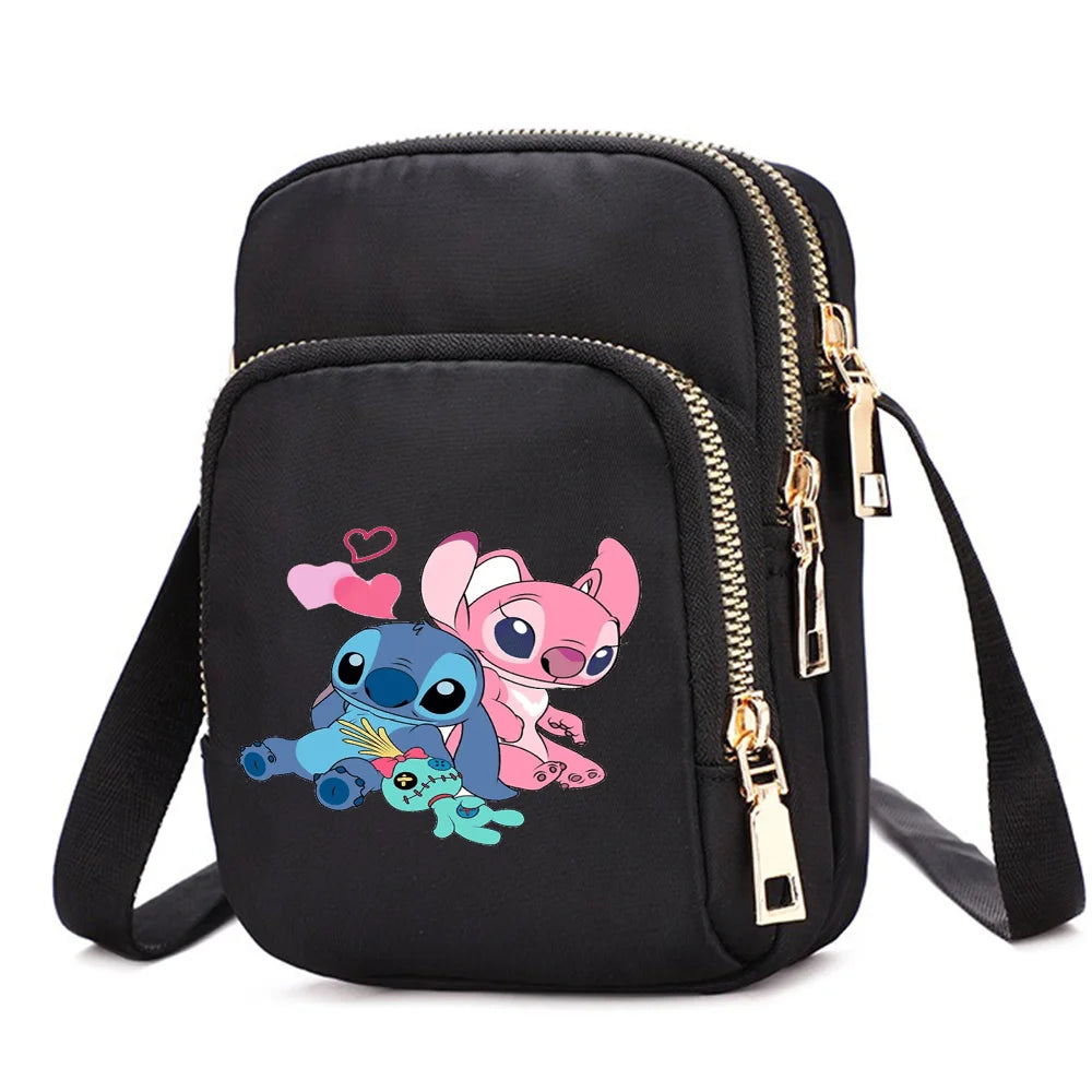 Women Shoulder Bags Lilo Stitch Cell Phone Purse Crossbody