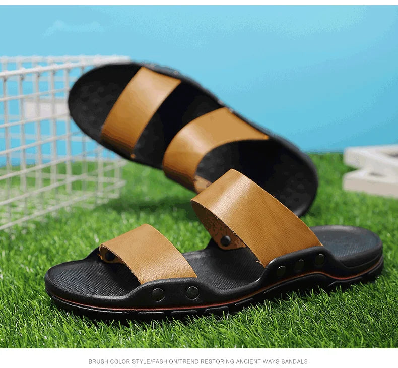 Men plus size 48 solid color summer light casual sandals