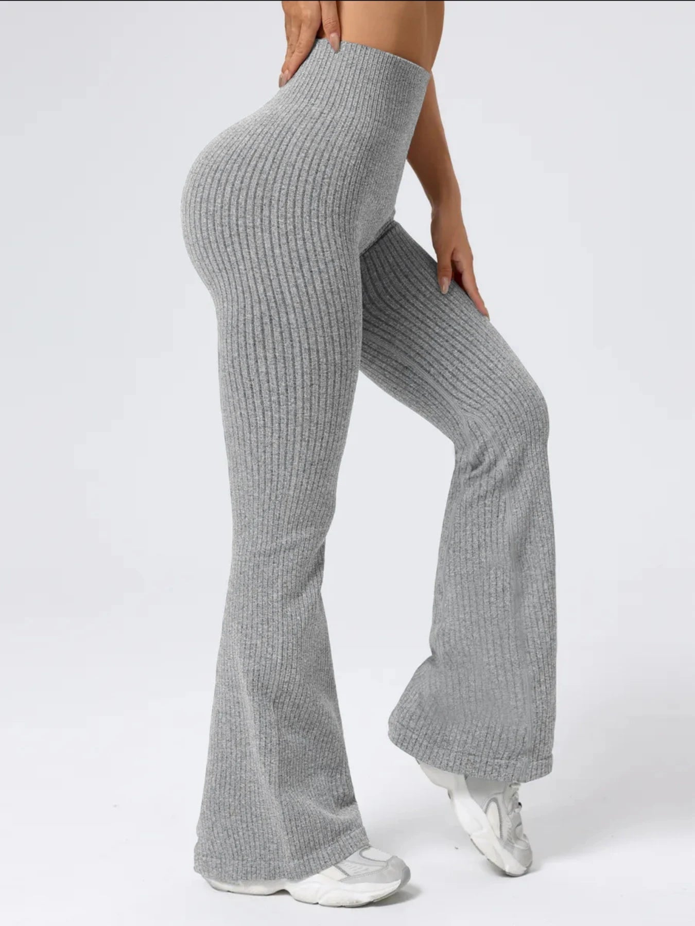 High-Waist Stretchy Bell Bottom Pants