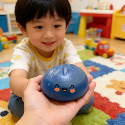 1pcs Party Time Realistic Steamed Bun Squeeze Toy