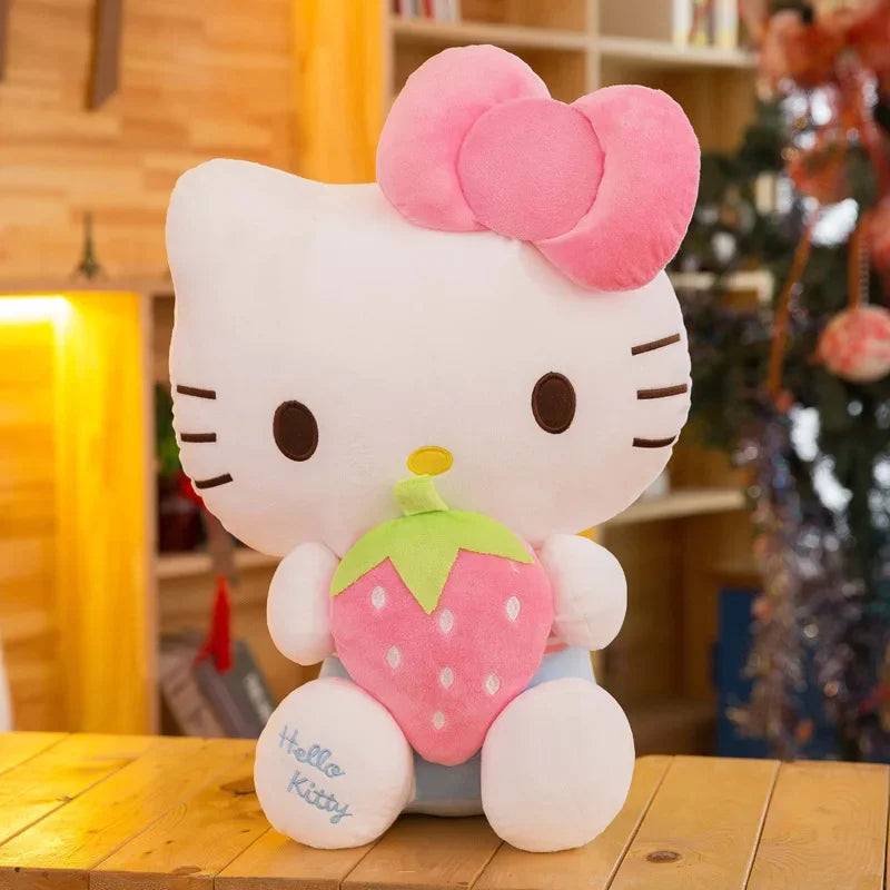 22-35cm Hello Kitty Anime Cartoon Cute Stuffed Toys Sanrio Plushier Soft Pillow Birthday Gifts For Girls Kawaii Pendant Dolls