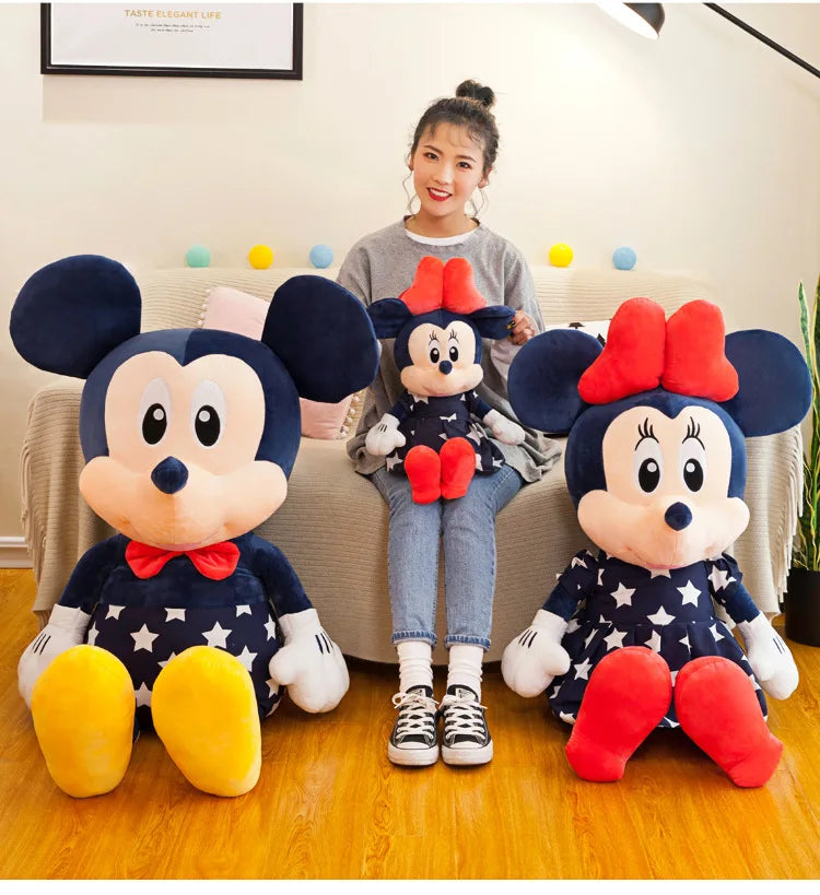 Disney Mickey & Minnie Plush Dolls – 35/45cm Soft Star Pillow Toys | Stuffed Cushion Gift for Kids, Girls & Birthdays