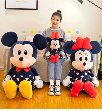 Disney Mickey & Minnie Plush Dolls – 35/45cm Soft Star Pillow Toys | Stuffed Cushion Gift for Kids, Girls & Birthdays