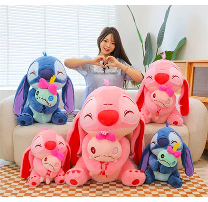 45cm Disney's New Heart Hugging Stitch Cartoon Plush Toy Stitch Soft Stuffed Plushies Toy Dolls Cloth Doll Gifts to Friends