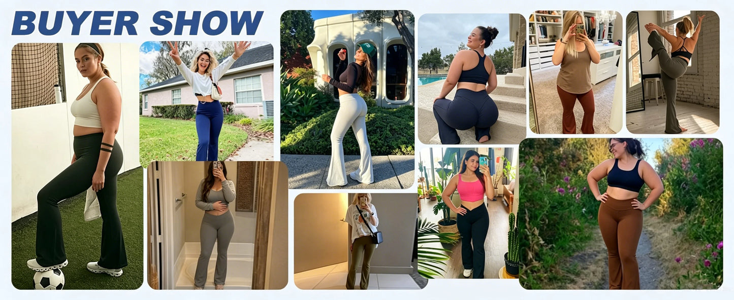 Plus Size Cross Waist Flare Leggings