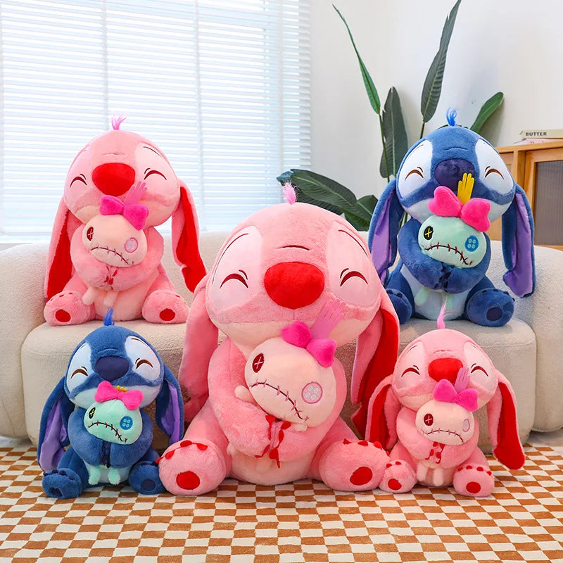 45cm Disney's New Heart Hugging Stitch Cartoon Plush Toy Stitch Soft Stuffed Plushies Toy Dolls Cloth Doll Gifts to Friends