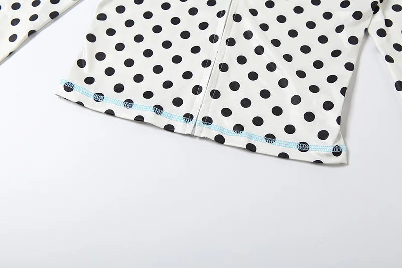 Polka Dot Letter Print 2 Piece Set