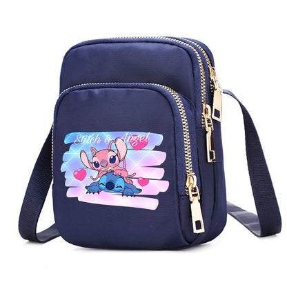 Women Shoulder Bags Lilo Stitch Cell Phone Purse Crossbody