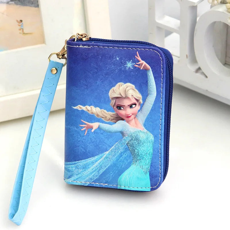 Kawaii Disney Frozen Elsa Girls wallet Cartoon Disney Princess Anna Anime Woman wallet Storage bag kids toy Christmars gifts