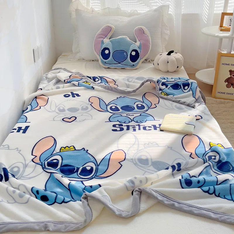 Cartoon Disney Children's Blanket Sanrio Thickened Milk Plush Cover Carpet Kindergarten Noon Office Car Napping Blanket