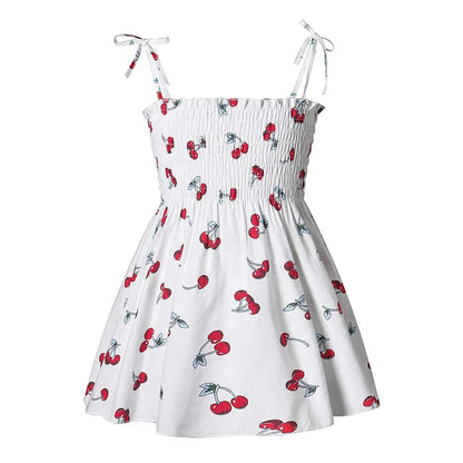 Children's Summer Floral Princess Dress – Cotton Sling Sundress for Girls