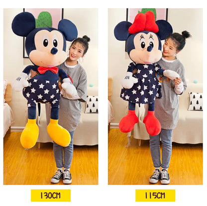 Disney Mickey & Minnie Plush Dolls – 35/45cm Soft Star Pillow Toys | Stuffed Cushion Gift for Kids, Girls & Birthdays