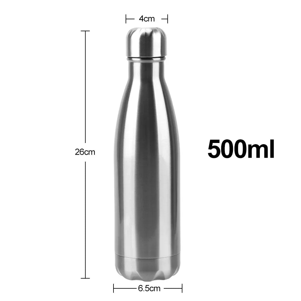 500ml Stainless Steel Water Bottle Cola Water Beer Thermos For Sport Bottles Double-Wall Insulated Vacuum Flask BPA Free Thermos