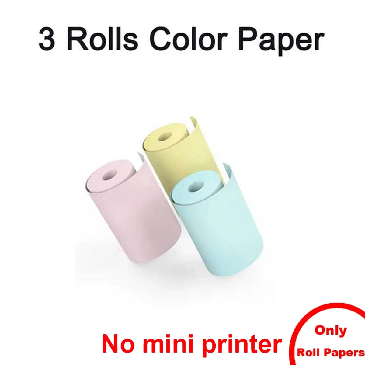 Thermal Mini Printer, Portable Sticker Printer, Inkless Pocket Photo Printer for Notes, Journal, DIY,With Colored LED light