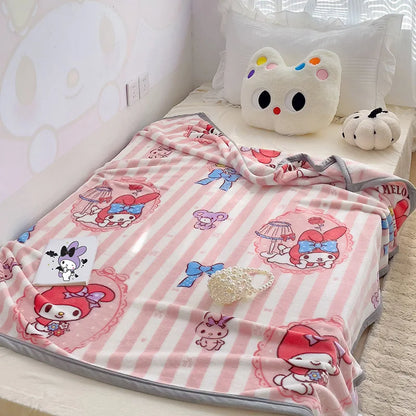 Cartoon Disney Children's Blanket Sanrio Thickened Milk Plush Cover Carpet Kindergarten Noon Office Car Napping Blanket