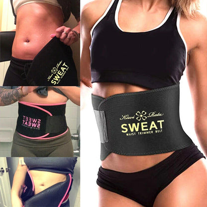 Unisex Neoprene Waist Trimmer Belt – Adjustable Sweat Wrap for Tummy Control, Fat Burn & Back Support | Body Shaper for Men & Women