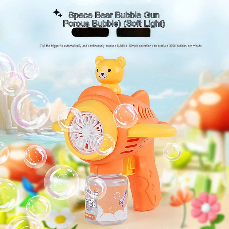 Little Bear Toy Bubble Gun Machine Automatic