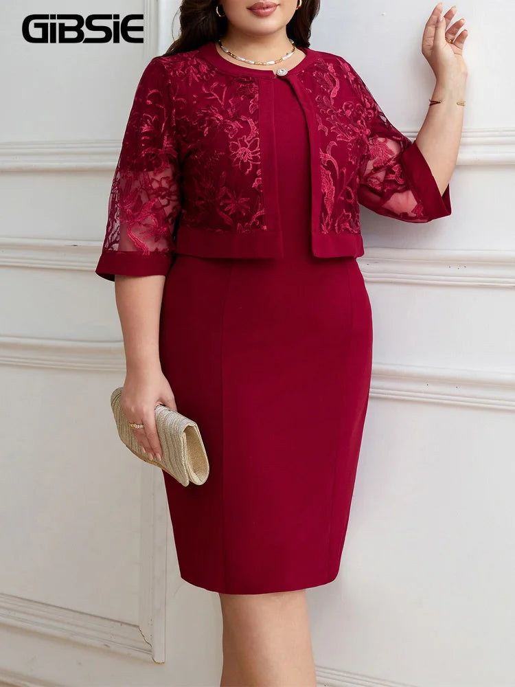 GIBSIE Plus Size Dress Sets
