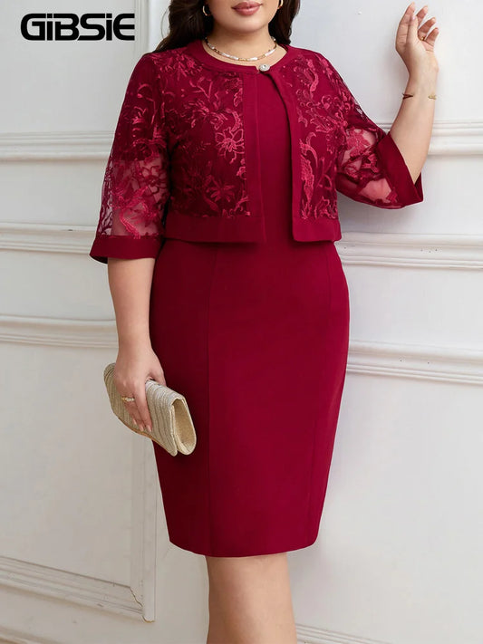 GIBSIE Plus Size Dress Sets