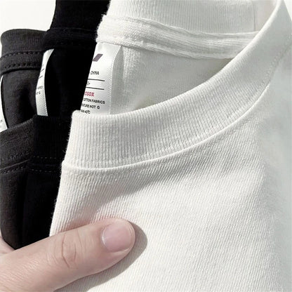 Unisex Summer Cotton T-Shirt – Solid Color O-Neck Casual Tee