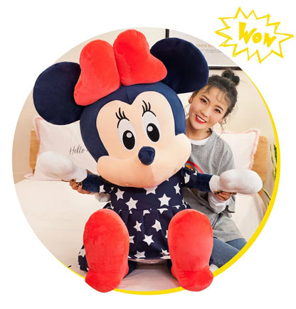 Disney Mickey & Minnie Plush Dolls – 35/45cm Soft Star Pillow Toys | Stuffed Cushion Gift for Kids, Girls & Birthdays