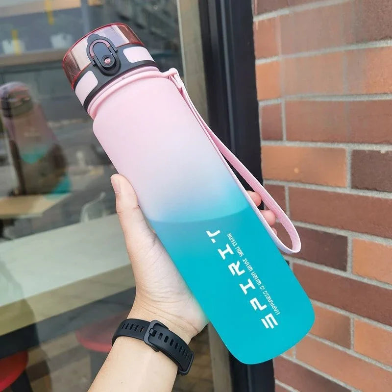 500ML / 650ML / 1000ML Gradient Sports Water Bottle – BPA-Free Large Capacity Fitness Jug