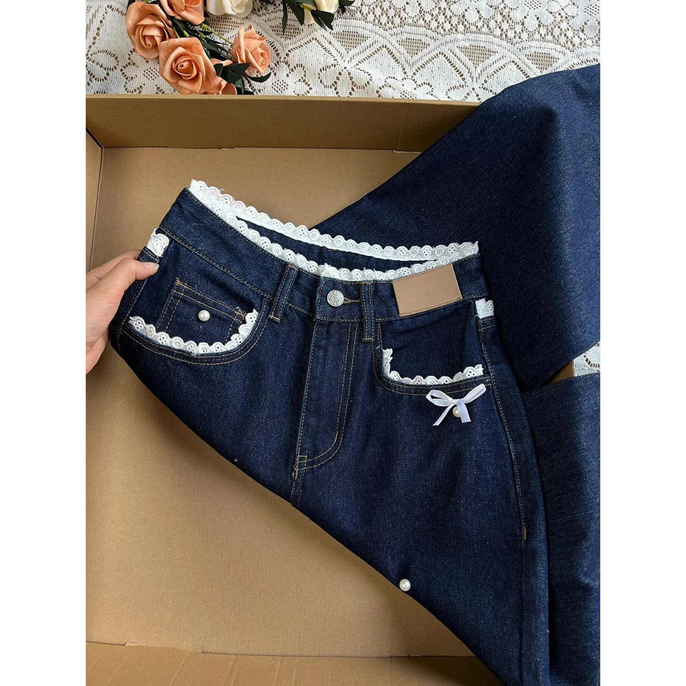 Dark Blue Denim Pants