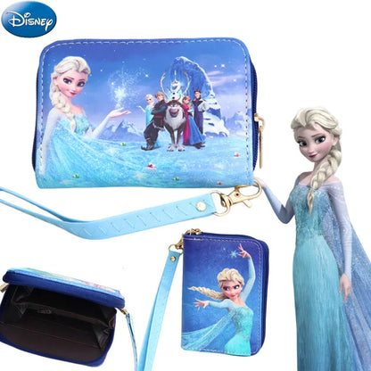 Kawaii Disney Frozen Elsa Girls wallet Cartoon Disney Princess Anna Anime Woman wallet Storage bag kids toy Christmars gifts