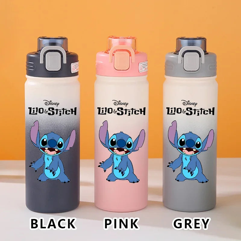 Disney Lilo Stitch Gradient Thermos Cup Outdoor Sports Fitness Portable Leak-proof Camping Cartoon Animation Cycling Kettle Gift