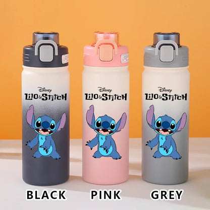 Disney Lilo Stitch Gradient Thermos Cup Outdoor Sports Fitness Portable Leak-proof Camping Cartoon Animation Cycling Kettle Gift