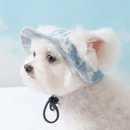 Pet Dogs Bucket Hat with Ear Holes – Sunproof Summer Baseball Hat for Outdoor Adventures