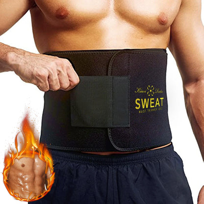 Unisex Neoprene Waist Trimmer Belt – Adjustable Sweat Wrap for Tummy Control, Fat Burn & Back Support | Body Shaper for Men & Women
