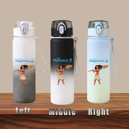 Disney Moana 2 Maui Kakamora Tia Animation Portable Plastic Gradient Outdoor Sport Water Bottle Child Gift Princess Fitness Run
