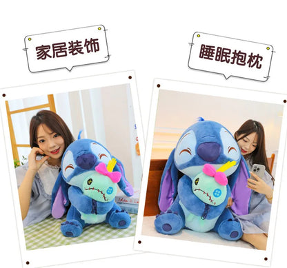 45cm Disney's New Heart Hugging Stitch Cartoon Plush Toy Stitch Soft Stuffed Plushies Toy Dolls Cloth Doll Gifts to Friends