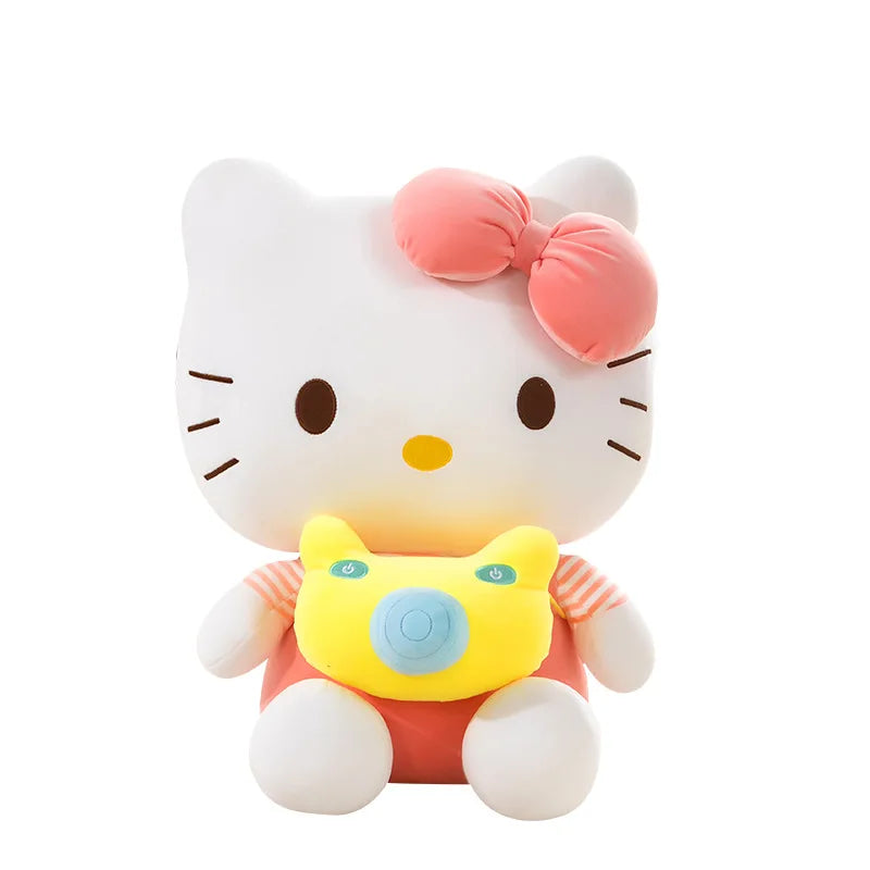 35cm Saniro Hello Kitty Plush Camera KT Cat Doll Cute Cat Kitty Toys Children's Gift Girl Sofy Stuffed Animal Pillow Toys Gifts