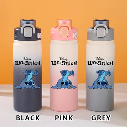 Disney Lilo Stitch Gradient Thermos Cup Outdoor Sports Fitness Portable Leak-proof Camping Cartoon Animation Cycling Kettle Gift