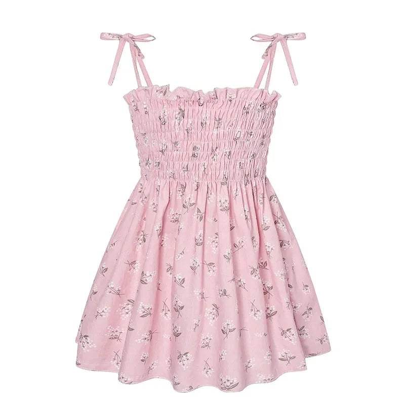 Children's Summer Floral Princess Dress – Cotton Sling Sundress for Girls