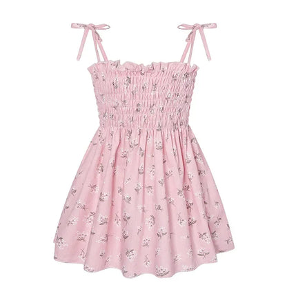 Children's Summer Floral Princess Dress – Cotton Sling Sundress for Girls