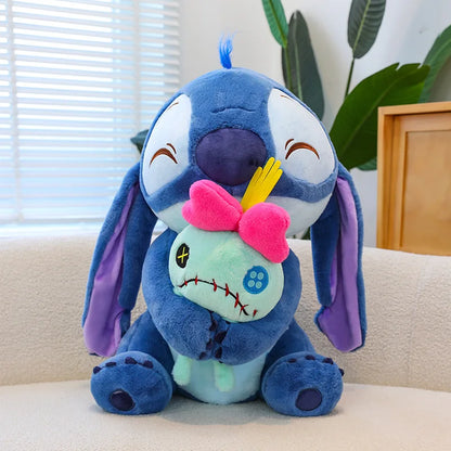 45cm Disney's New Heart Hugging Stitch Cartoon Plush Toy Stitch Soft Stuffed Plushies Toy Dolls Cloth Doll Gifts to Friends