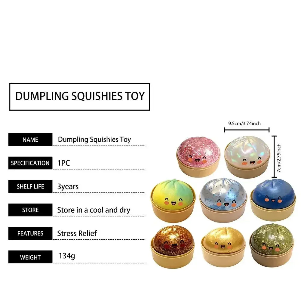 1pcs Party Time Realistic Steamed Bun Squeeze Toy