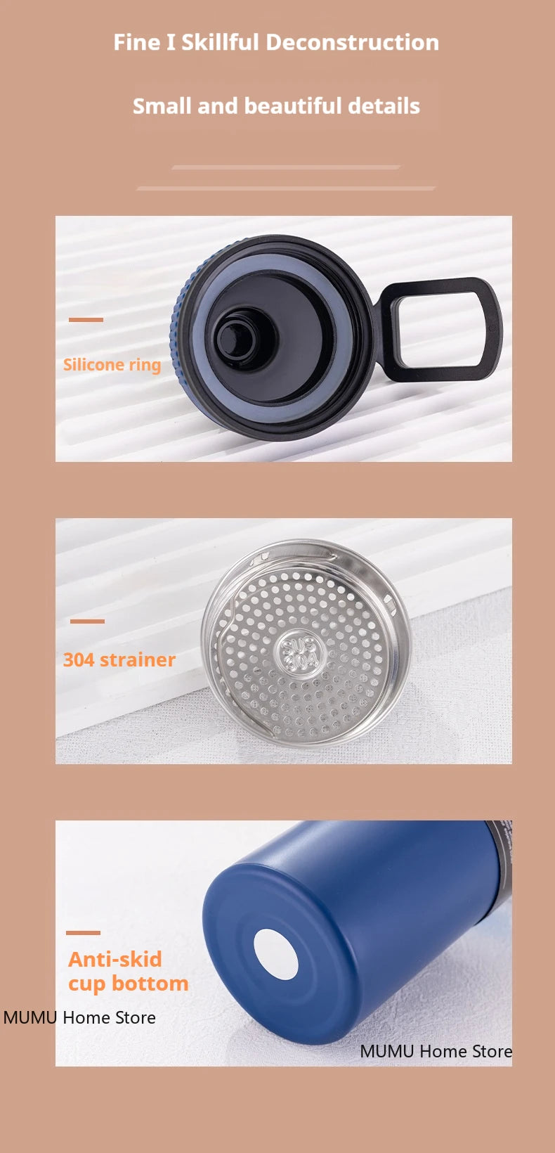 Stainless Steel Vacuum Flask – Car Thermal Cup for Hot & Cold Drinks