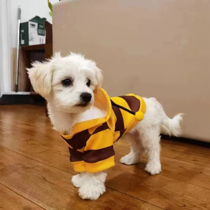 Bee Pet Puppy Coat – Fleece Hoodie Outfit for Small Dogs