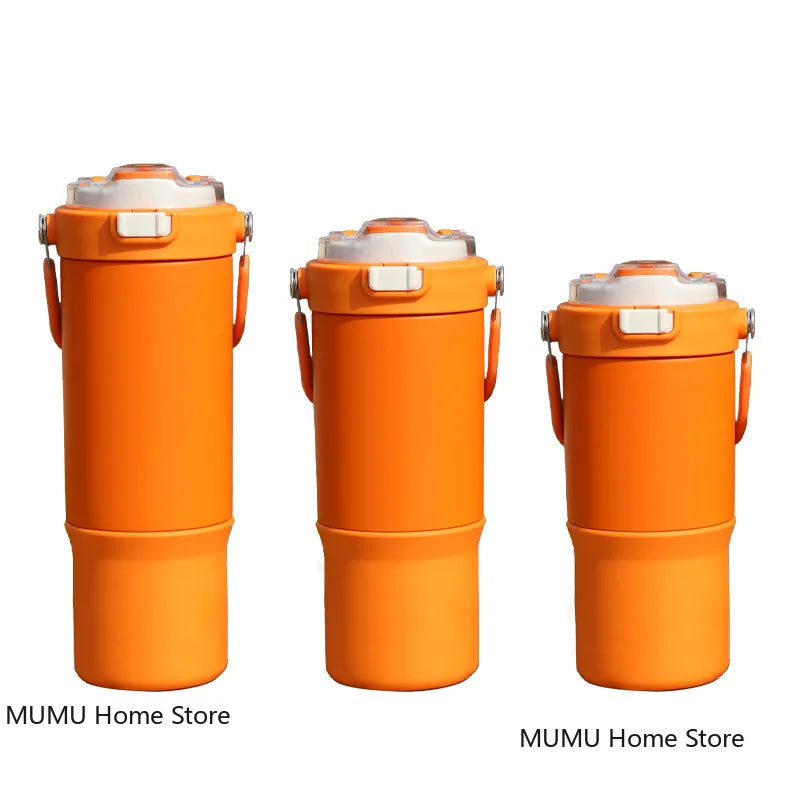 770/900ML Car Coffee Cup Outdoor Sport Insulated Cup Thermos Water Bottle Tumbler Vacuum Flasks Keeps Cold and Heat Thermal Mug