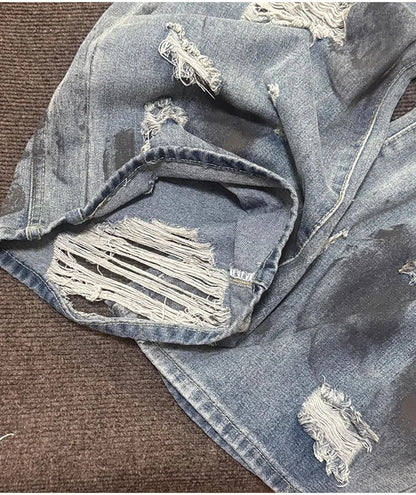 Dirty Ripped Holes Jeans Women