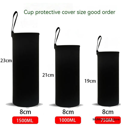 750ML – 1500ML Sports Water Bottle Sleeve – Neoprene Insulated Holder Bag